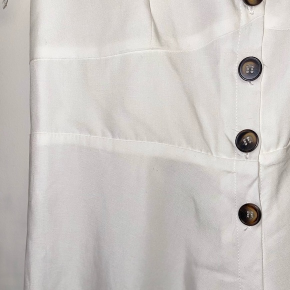 ASTR The Label White linen blend midi Pippa dress costal cowgirl medium - Picture 12 of 13